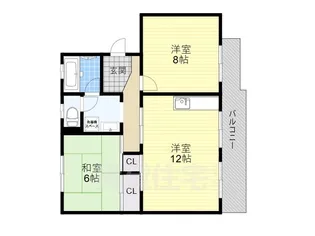 栗東ハイツ【1階】の間取り