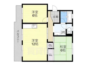 栗東ハイツ【4階】の間取り