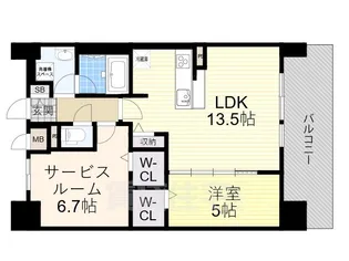 ディエスベアティ久宝寺口【3階】の間取り