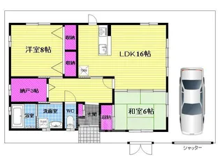 京都府京都市南区久世大薮町【一戸建】の間取り