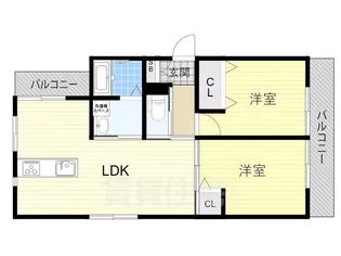 Amour fleurir若竹【1階】の間取り