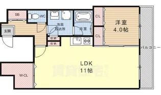 五条高倉Vivre2【11階】の間取り