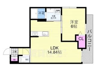 Side西ノ京【2階】の間取り