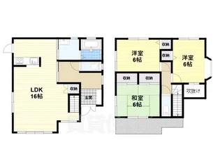 奈良県磯城郡三宅町大字屏風【一戸建】の間取り