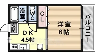 ハイツ高屋【1階】の間取り