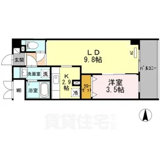 アンジュ高天【3階】の間取り