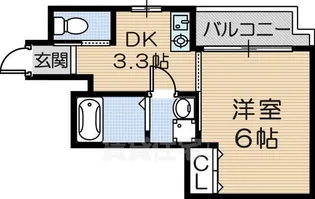 ドミトリー神田【6階】の間取り
