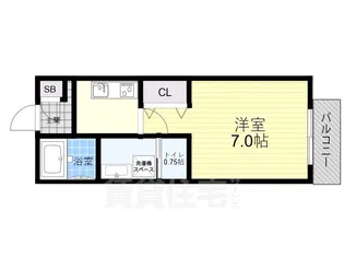 大阪府大阪市西淀川区姫島1丁目【アパート】の間取り