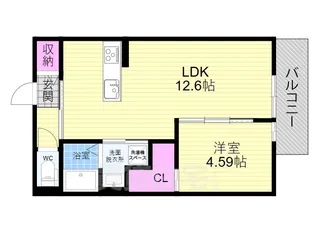 Side西ノ京【1階】の間取り
