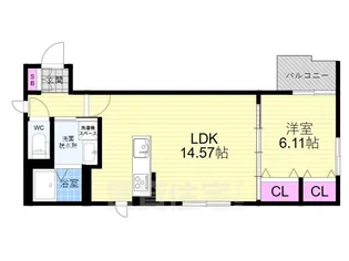 Side西ノ京【2階】の間取り