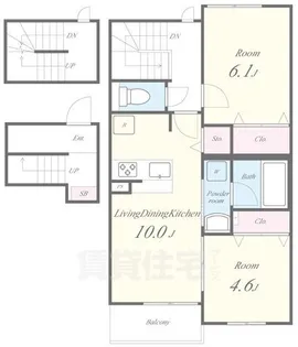 グレーヌ東寺【3階】の間取り