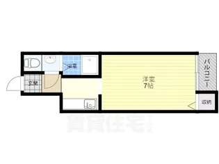 ラコート天美B棟【4階】の間取り