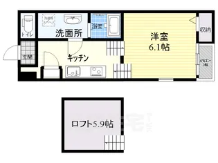 ハーモニーテラス野里2【2階】の間取り