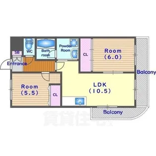 ヴェルドミール桂坂【6階】の間取り