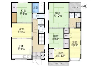 大阪府東大阪市高井田元町1丁目【一戸建】の間取り