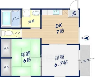 フェリスガーデン【2階】の間取り