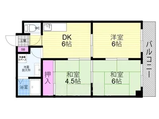 西京極ハイツ【7階】の間取り