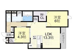 メゾン ド セリジエ【1階】の間取り