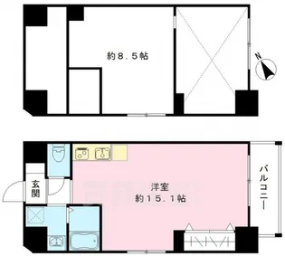 大阪府堺市北区金岡町【マンション】の間取り