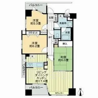 栄シティハウス【7階】の間取り