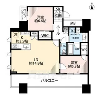 タワー・ザ・ファースト名古屋栄【5階】の間取り