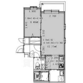 Cherim築地口Luna【2階】の間取り