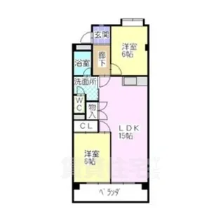 レジデンス明日香【4階】の間取り