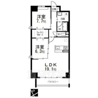 オルソパール伝馬【11階】の間取り