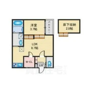 ハーモニーテラス荒子【1階】の間取り