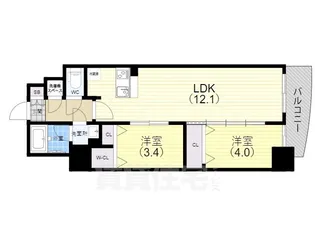 セレニテ神戸ミラク【8階】の間取り