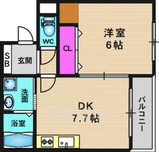 ベルテ長岡京【2階】の間取り