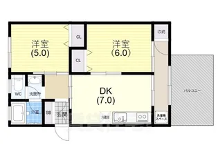 ときわビューハイツ【1階】の間取り