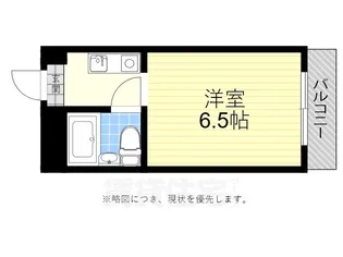 1Rの間取り画像