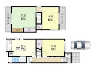 大阪府枚方市茄子作東町【一戸建】の間取り