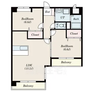 S-FORT西郊通【3階】の間取り