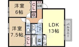 セヴェルSETA2【2階】の間取り