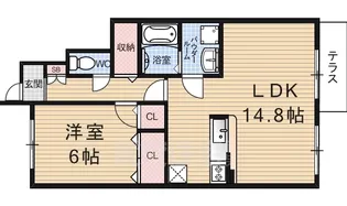 滋賀県守山市今浜町【アパート】の間取り