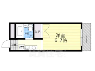 リバーサイドハイツ米田【3階】の間取り