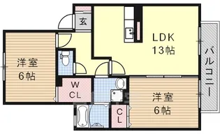 ヤマサハウス【1階】の間取り