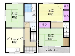 大阪府大阪市淀川区田川2丁目【一戸建】の間取り