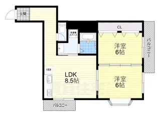 2DKの間取り画像