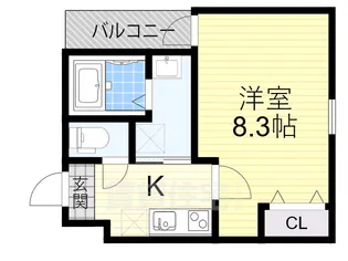 大阪府堺市堺区西湊町4丁【アパート】の間取り
