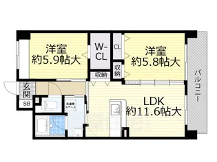 ESTABLE K.W.N【2階】の間取り