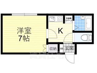 プチハイツ服部【1階】の間取り