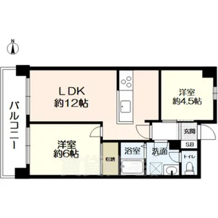 メイゾン桂東【6階】の間取り