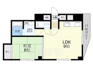 シティコート山坂【4階】の間取り