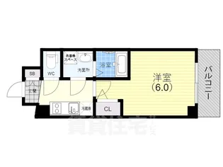 エスリード神戸大倉山ヒルズ【603号室】の間取り