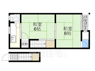 大阪府堺市西区浜寺諏訪森町東1丁【アパート】の間取り