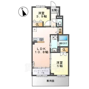 ミレーレ【1階】の間取り