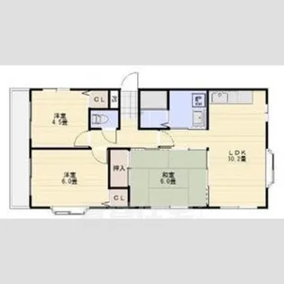 デュエットかもしか【2階】の間取り